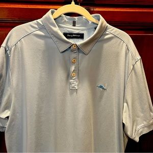 Tommy Bahama, Men’s Short Sleeve Polo, Light Blue, Size XL